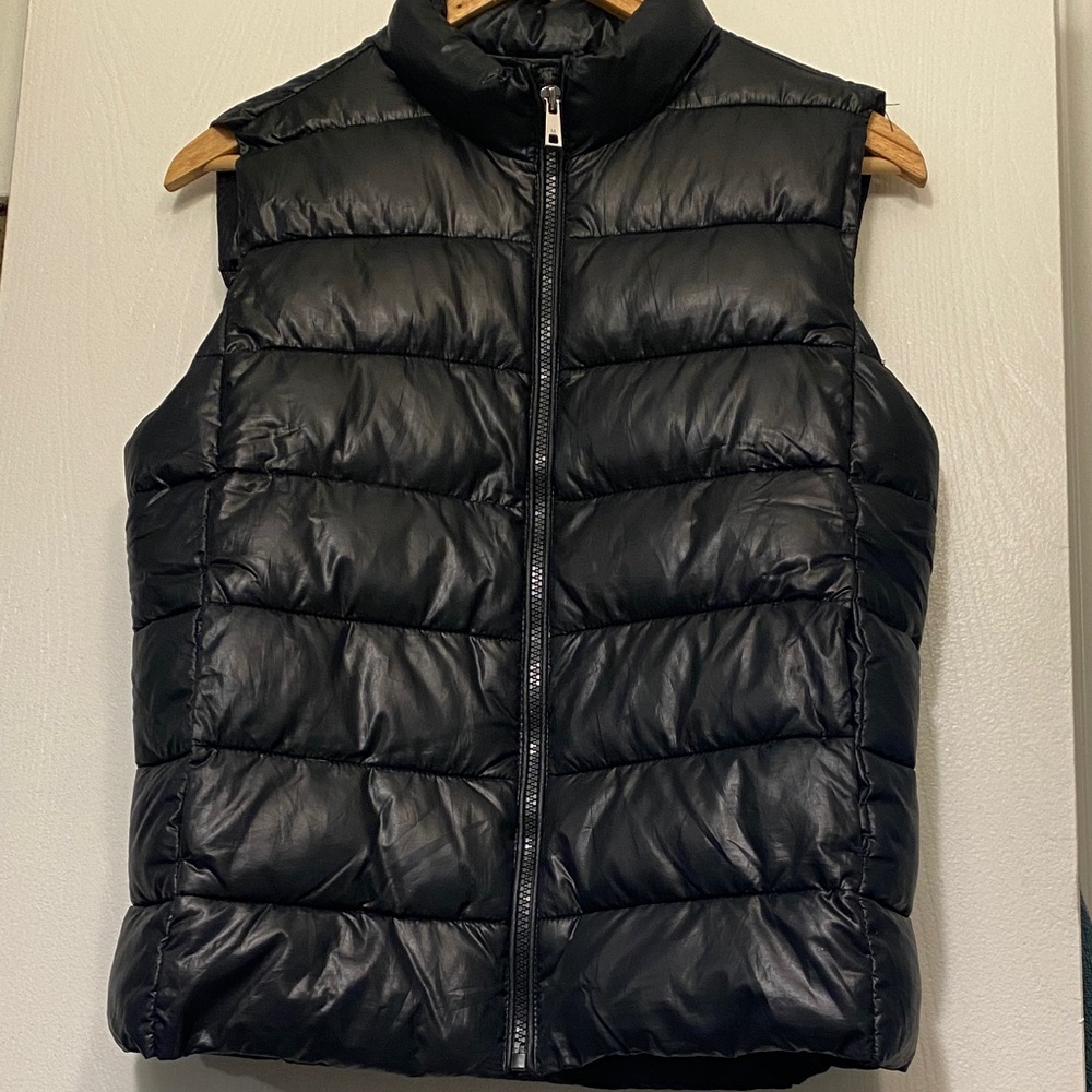 Mango Quilted Black Puffer Vest with Pockets